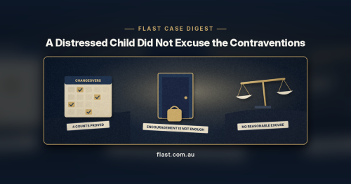 A Distressed Child Did Not Excuse the Contraventions: Four Counts Proved Against a Mother Who Stopped at Encouragement