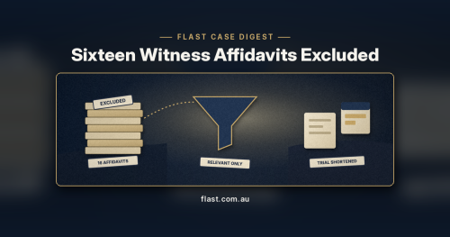 Sixteen Witness Affidavits Excluded, Trial Cut Down: WA Family Court Tells Lawyers to Keep Parenting Evidence to the Real Issues