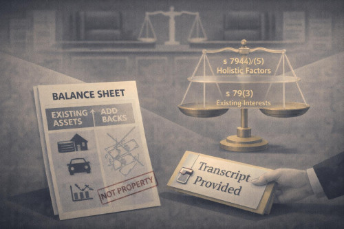 Add-Backs” Are Dead (as Balance-Sheet Assets): The Appeal That Redrew Property Settlement Maths Under the New s 79