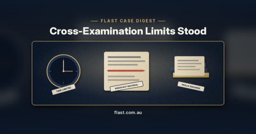 Cross-Examination Time Limits Stood: One Family Violence Error Was Not Enough to Overturn Parenting Orders