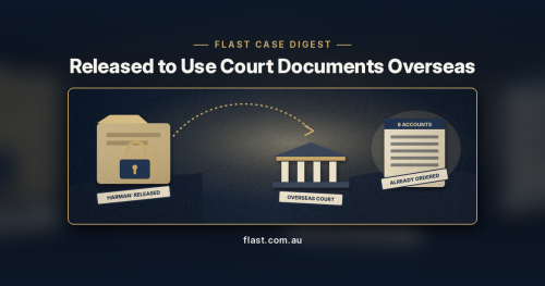 Released to Use Australian Court Documents Overseas, but No Second Round of Foreign Bank Disclosure