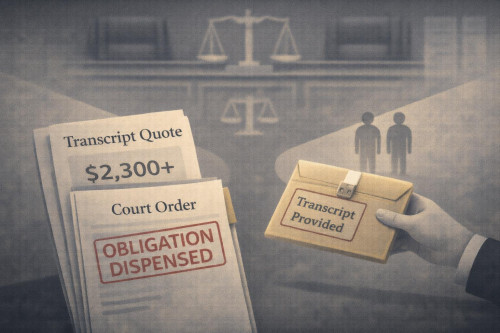 Transcript Sticker-Shock Avoided: Court Steps In to Obtain the Transcript So an Unrepresented Appellant Can Actually Run the Appeal
