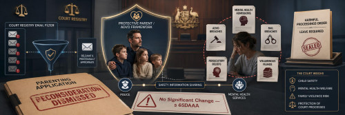 No Change, No Reopening, No More Litigation Without Leave: Mother’s Mental Health, ADVO Breaches and Repetitive Filings Trigger Harmful Proceedings Orders