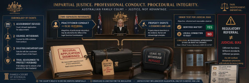 When the Solicitor Walked Out: Recusal Failed Because Referral to the Regulator Was About Practitioner Conduct, Not Bias Against the Husband