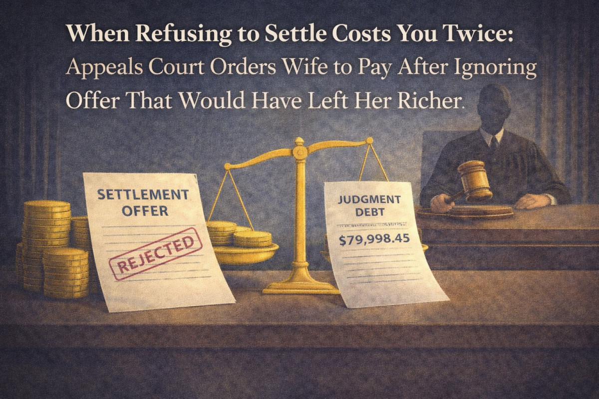 Refusing Court Order When Refusing to Settle Costs You Twice: Appeals Court Orders Wife to ...